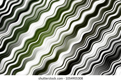 Dark Green vector template with bent ribbons. Shining crooked illustration in marble style. Pattern for your business design.