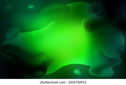 Dark Green vector template with bent ribbons. Creative geometric illustration in memphis style with gradient. Memphis design for your web site.