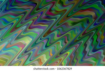Dark Green vector template with bent ribbons. An elegant bright illustration with gradient. Pattern for your business design.