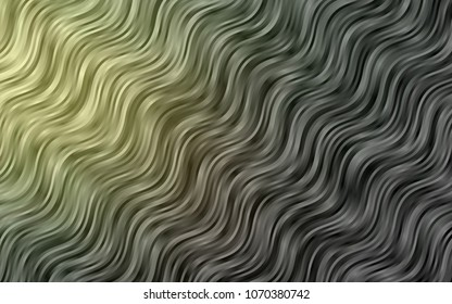 Dark Green vector template with bent lines. Glitter abstract illustration with wry lines. New composition for your brand book.