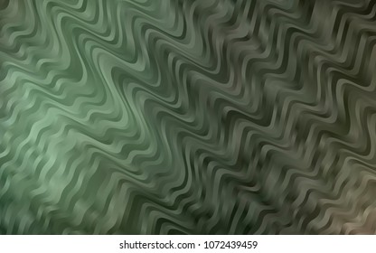 Dark Green vector template with bent lines. Brand-new colored illustration in marble style with gradient. A completely new marble design for your business.