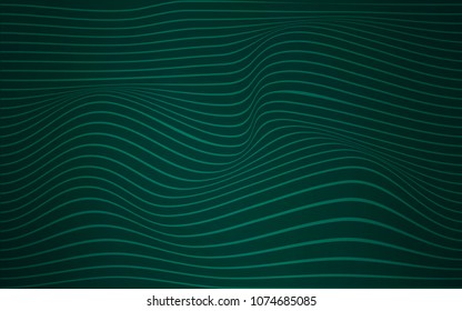 Dark Green vector template with bent ribbons. Creative geometric illustration in Origami style with gradient. A completely new template for your business design.