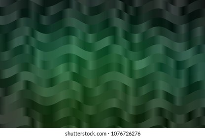 Dark Green vector template with bent lines. An elegant bright illustration with gradient. Marble style for your business design.