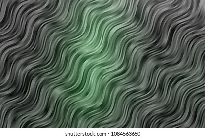 Dark Green vector template with bent ribbons. Shining crooked illustration in marble style. Marble design for your web site.