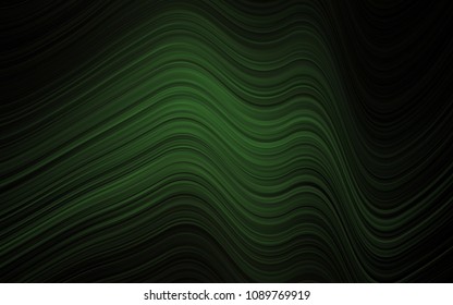 Dark Green vector template with bent ribbons. Creative geometric illustration in marble style with gradient. Brand-new design for your ads, poster, banner.