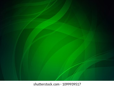 Dark Green vector template with bent lines. Colorful illustration in abstract marble style with gradient. A completely new marble design for your business.