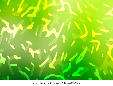 Dark Green vector template with bent lines. A vague circumflex abstract illustration with gradient. Pattern for your business design.