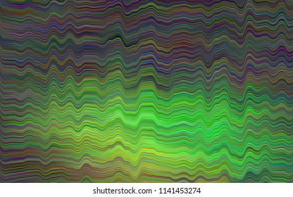 Dark Green vector template with bent ribbons. Colorful illustration in abstract marble style with gradient. The elegant pattern for brand book.
