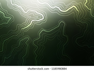 Dark Green vector template with bent ribbons. Creative geometric illustration in marble style with gradient. Textured wave pattern for backgrounds.