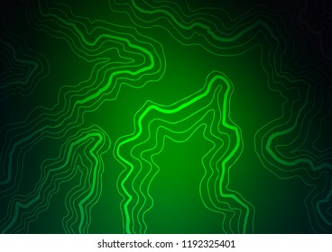 Dark Green vector template with bent ribbons. Geometric illustration in marble style with gradient.  New composition for your brand book.