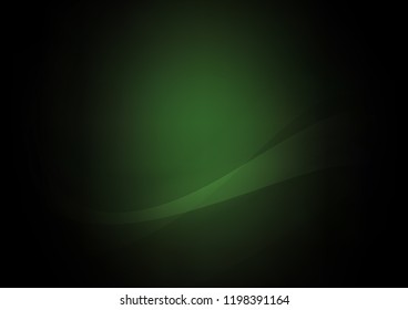 Dark Green vector template with bent ribbons. Shining illustration, which consist of blurred lines, circles. The template for cell phone backgrounds.