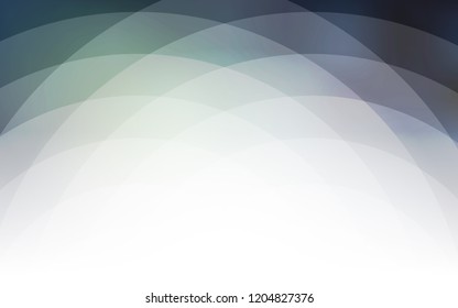 Dark Green vector template with bent ribbons. A sample with blurred bubble shapes. New composition for your brand book.