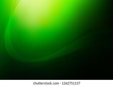 Dark Green vector template with bent lines. A vague circumflex abstract illustration with gradient. The template for cell phone backgrounds.
