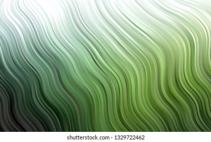 Dark Green vector template with bent ribbons. Geometric illustration in marble style with gradient.  Pattern for your business design.