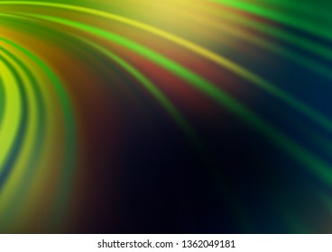 Dark Green vector template with bent ribbons. Colorful illustration in abstract marble style with gradient. A completely new marble design for your business.