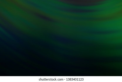 Dark Green vector template with bent lines. A completely new colorful illustration in simple style. Template for cell phone screens.