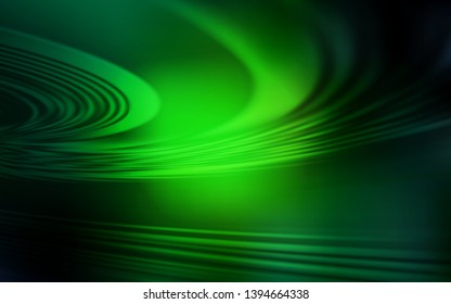 Dark Green vector template with bent lines. Shining colorful illustration in simple style. A completely new design for your business.