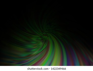 Dark Green vector template with bent lines. An elegant bright illustration with gradient. Pattern for your business design.