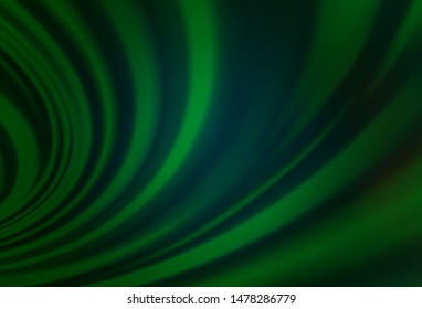 Dark Green vector template with bent ribbons. Colorful illustration in abstract marble style with gradient. Textured wave pattern for backgrounds.