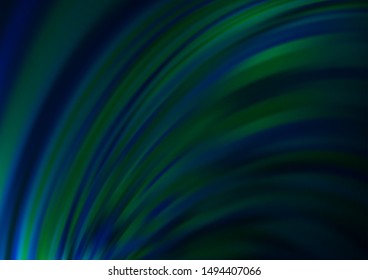 Dark Green vector template with bent ribbons. Brand new colored illustration in marble style with gradient. A new texture for your  ad, booklets, leaflets.