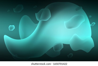 Dark Green vector template with bent ribbons. Creative illustration in halftone memphis style with gradient. Pattern for your business design.