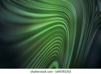 Dark Green vector template with bent lines. Colorful illustration in abstract style with gradient. New composition for your brand book.