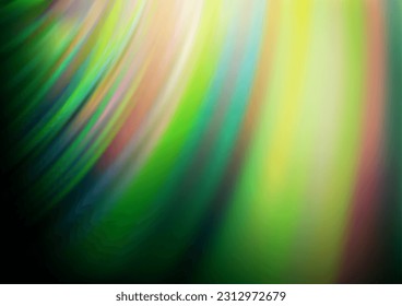 Dark Green vector template with bent lines. An elegant bright illustration with gradient. The elegant pattern for brand book.