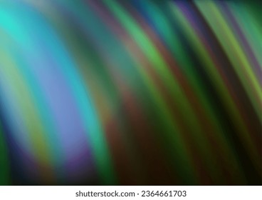 Dark Green vector template with bent lines. Brand new colored illustration in marble style with gradient. The template for cell phone backgrounds.