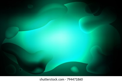 Dark Green vector template with bent ribbons. Glitter abstract illustration with wry lines. The elegant pattern for brand book.