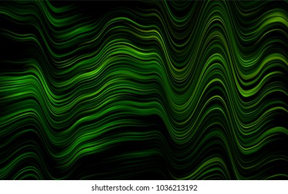 Dark Green vector template with bubble shapes. Glitter abstract illustration with wry lines. A completely new marble design for your business.
