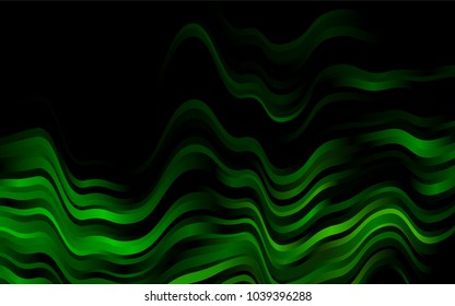 Dark Green vector template with bubble shapes. Colorful abstract illustration with gradient lines. The elegant pattern for brand book.