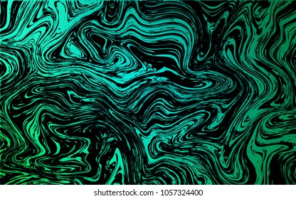 Dark Green vector template with bubble shapes. Colorful illustration in abstract marble style with gradient. Brand-new design for your ads, poster, banner.