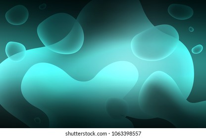 Dark Green vector template with bubble shapes. Modern gradient abstract illustration with bandy lines. Pattern for your business design.