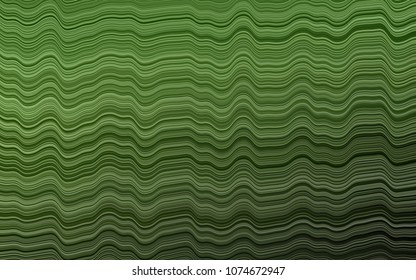 Dark Green vector template with bubble shapes. Modern gradient abstract illustration with bandy lines. The elegant pattern for brand book.