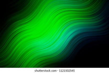 Dark Green vector template with bubble shapes. An elegant bright illustration with gradient. Pattern for your business design.