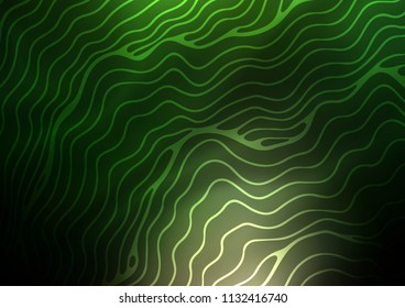 Dark Green vector template with bubble shapes. A vague circumflex abstract illustration with gradient. Pattern for your business design.