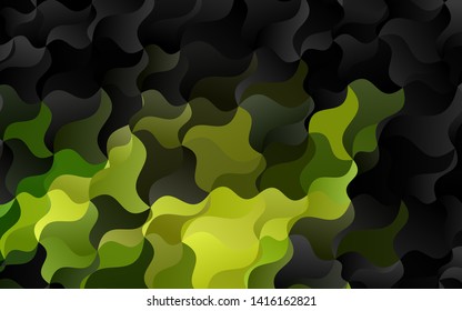 Dark Green vector template with bubble shapes. Blurred geometric sample with gradient bubbles.  A completely new marble design for your business.