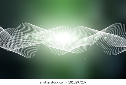 Dark Green vector template with carnival confetti. Glitter abstract illustration with colorful confetti, ribbons. The pattern can be used for new year ad, booklets.