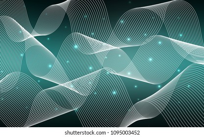 Dark Green vector template with carnival confetti. Beautiful colored illustration with ribbon in celebration style. Beautiful design for your business advert of anniversary.