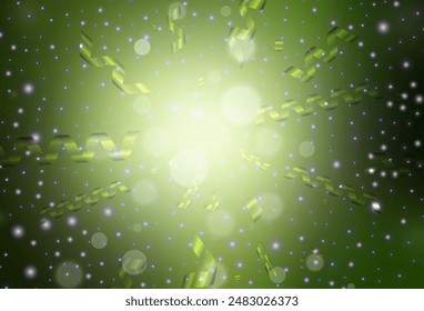 Plantilla de Vector verde oscuro en estilo carnaval. Ilustración colorida con Navidades, símbolos y signos. El mejor diseño para un cartel de la universidad, Anuncio.