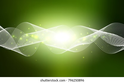 Dark Green vector template with carnival confetti. Decorative shining illustration with ribbons on abstract template. The pattern can be used for birthday gifts, congratulations.