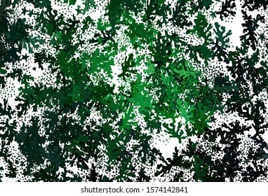 Dark Green vector template with chaotic shapes. Colorful chaotic forms with gradient in modern style. Best smart design for your business.