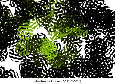 Dark Green vector template with chaotic shapes. Simple colorful illustration with abstract gradient shapes. Background for a cell phone.