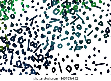 Dark Green vector template with chaotic shapes. Simple colorful illustration with abstract gradient shapes. Modern design for your business card.