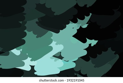 Plantilla vectorial Verde Oscuro con formas caóticas. Ilustración abstracta moderna con formas aleatorias coloridas. Diseño elegante para tapices.