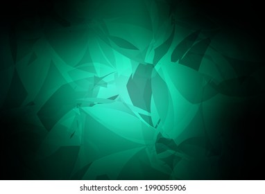 Dark Green vector template with chaotic poly shapes. Illustration with colorful gradient shapes in abstract style. Best smart design for your business.
