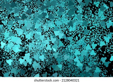 Dark Green vector template with chaotic shapes. Modern abstract illustration with colorful random forms. Elegant design for wallpapers.