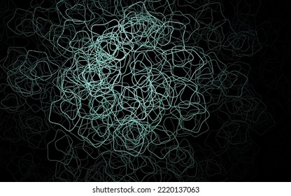 Dark Green vector template with chaotic shapes. Modern abstract illustration with colorful random forms. Background for a cell phone.