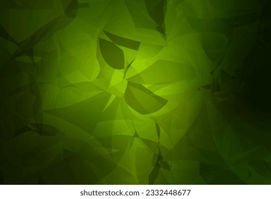 Dark Green vector template with chaotic poly shapes. Colorful chaotic forms with gradient in modern style. Background for a cell phone.