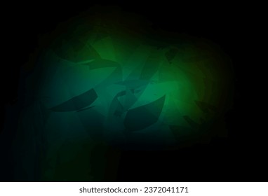 Dark Green vector template with chaotic poly shapes. Modern abstract illustration with colorful random forms. Background for a cell phone.
